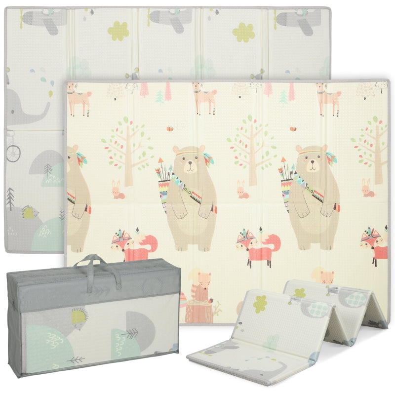 Baby Play Mat, Animal Pattern 1.5cm Thick Non-Slip Foam