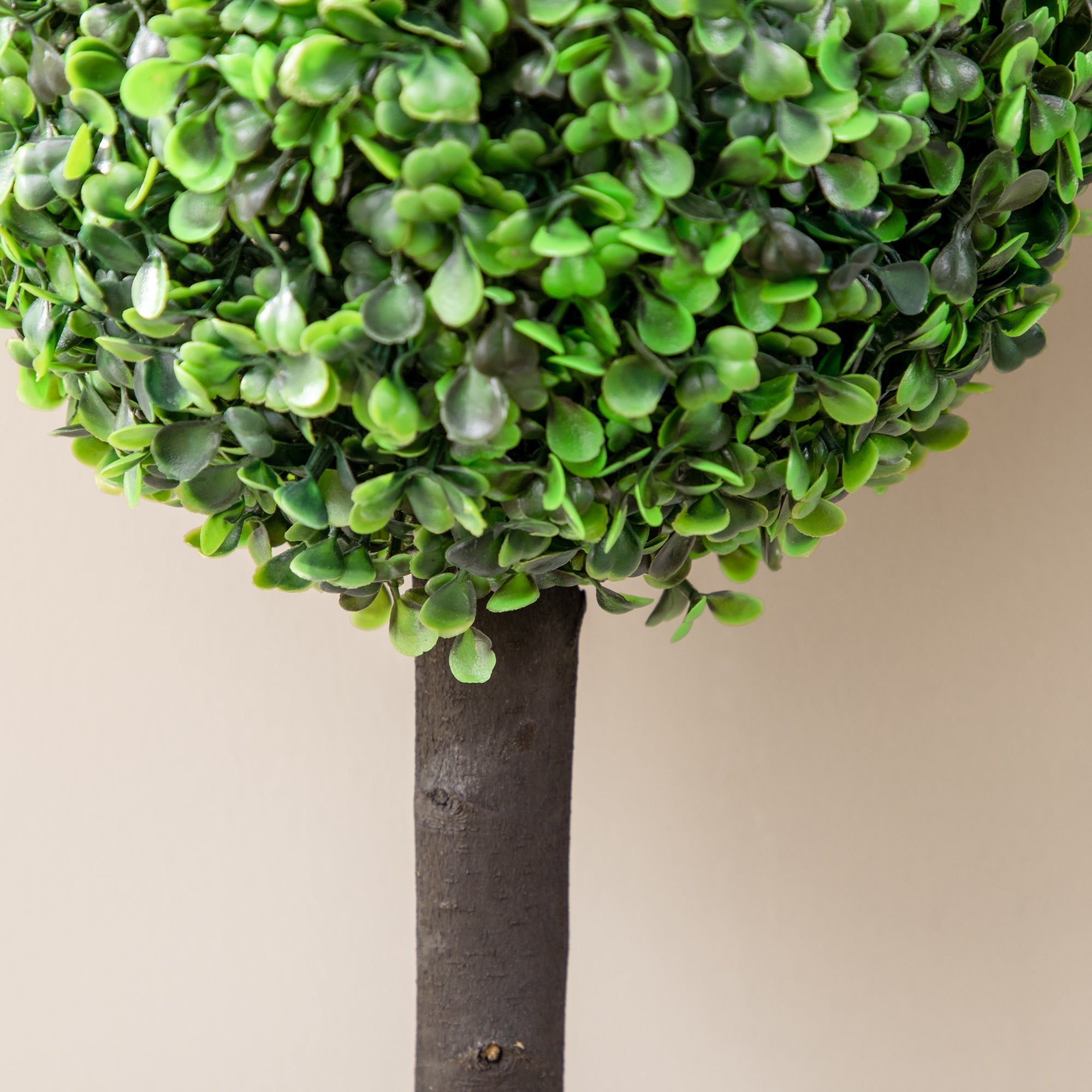Artificial Plants, 2-Piece 60cm UV-Resistant Boxwood with Flower Pot, Green PEVA