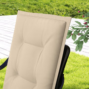 Sitzkissen, 4er-Set Stuhlkissen, Outdoor Indoor, Beige