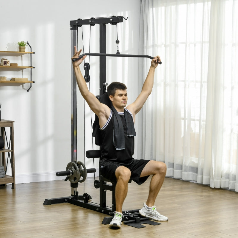 Heimtrainer Rudergerät, Home-Fitness-Gerät, Stahl, Kunstleder, Schwarz