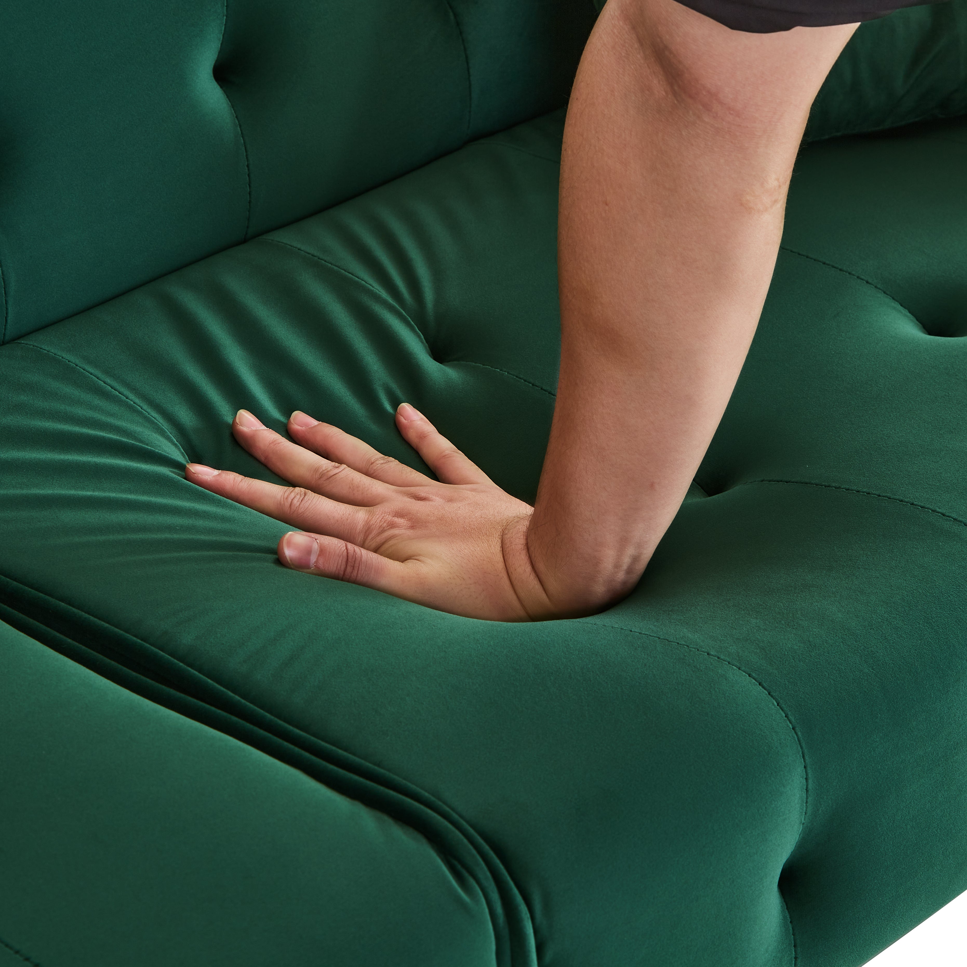 Two-seater Folding Sofa Bed Multifunctional Adjustable Velour