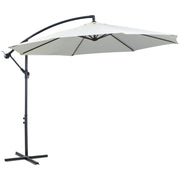 Cantilever Parasol, Round, 300 cm, Cream Polyester