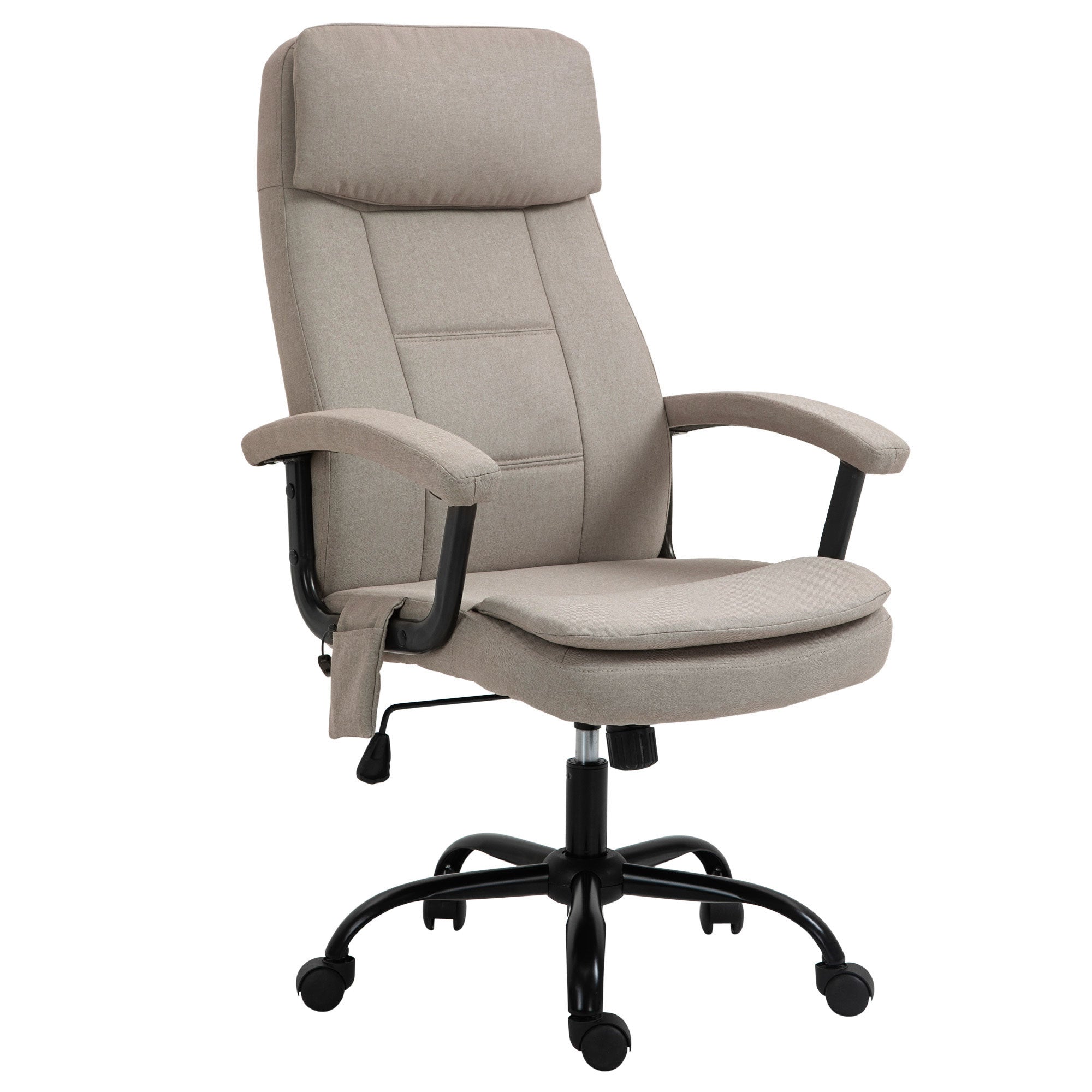 Office Chair, Ergonomic Massage Function Height-Adjustable Rocking, Beige