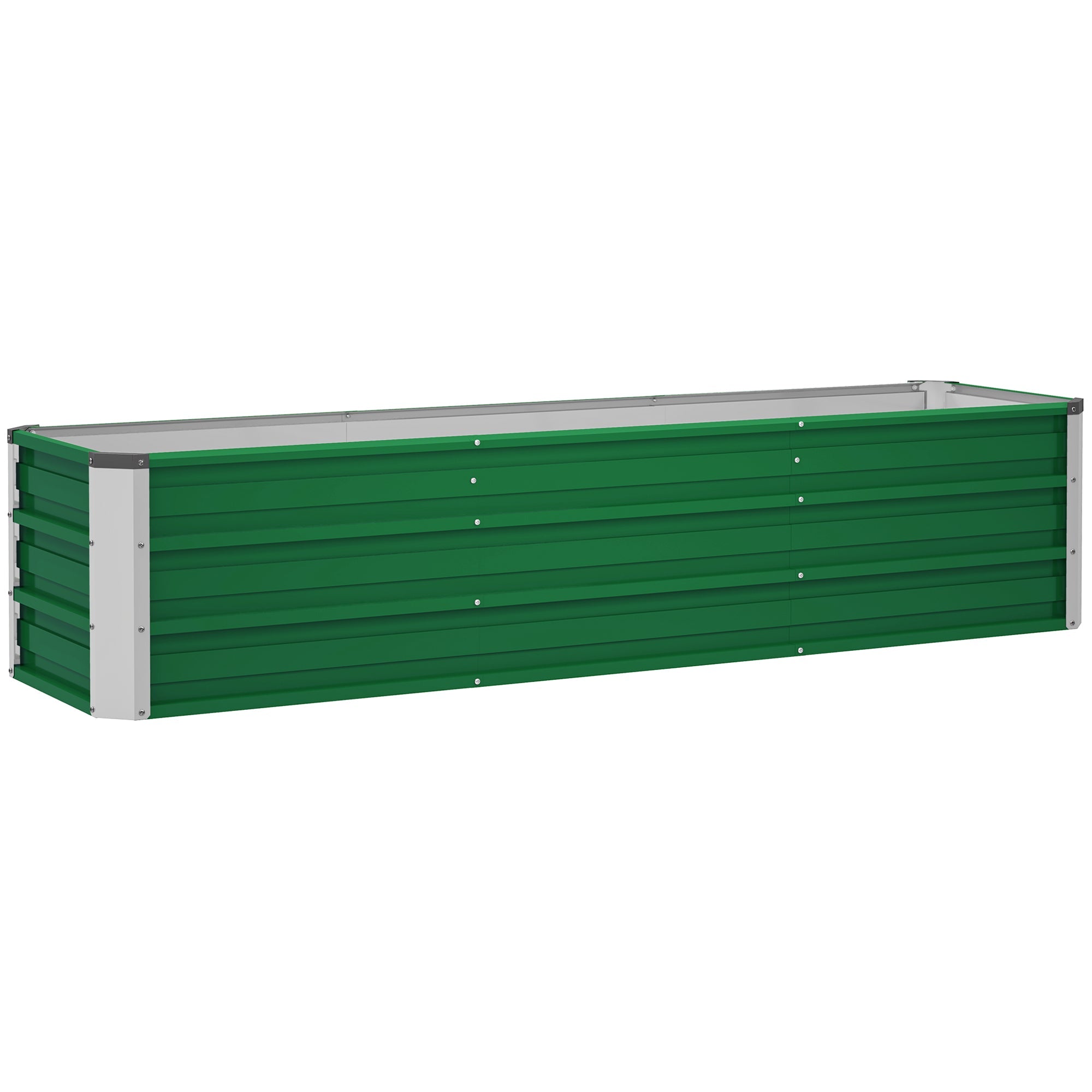 Raised Garden Bed/Planter Box 183x47x40cm Steel with Green Gloves