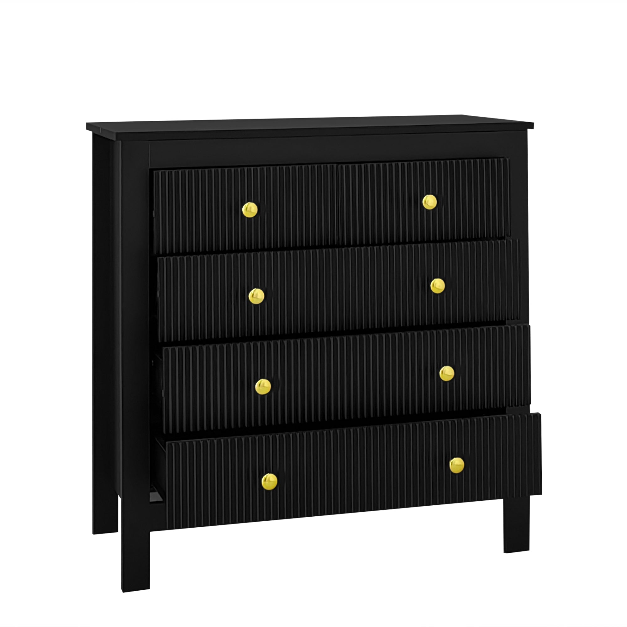 Sideboard, chest of drawers with special doors, gold handles