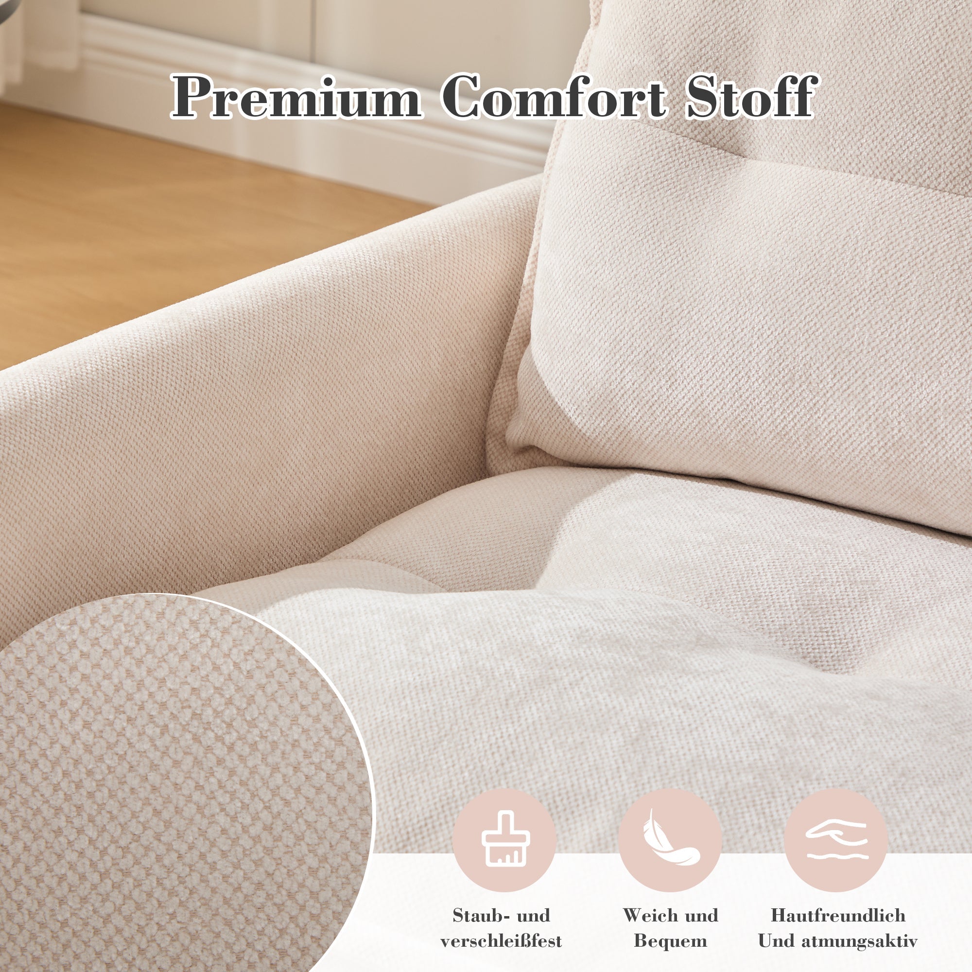 Lounge Chair, 360° Rotating, Armrests & Cushions, Modern Style