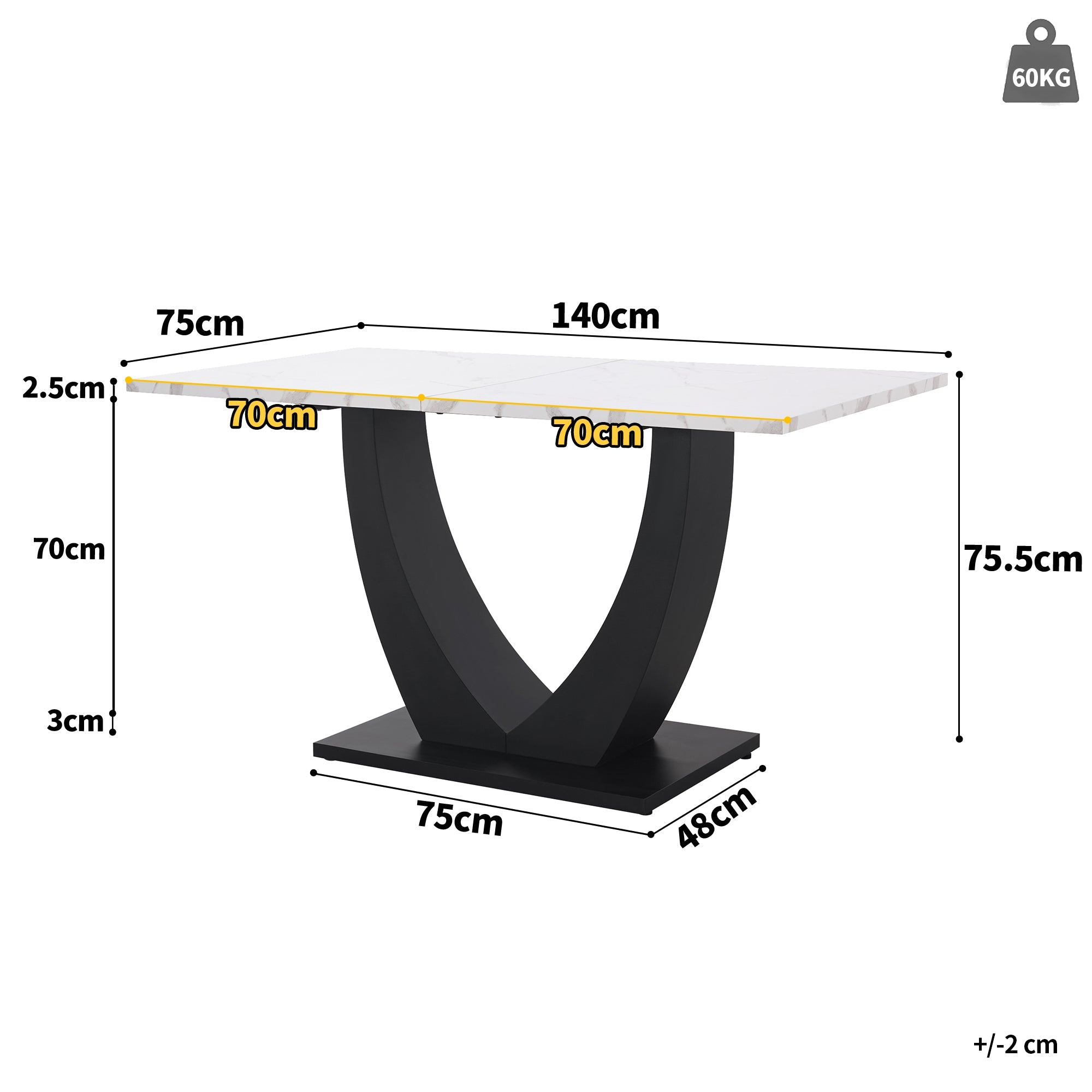 Dining Table Set 5-Piece Modern U-Shaped White Marble Grey Velvet