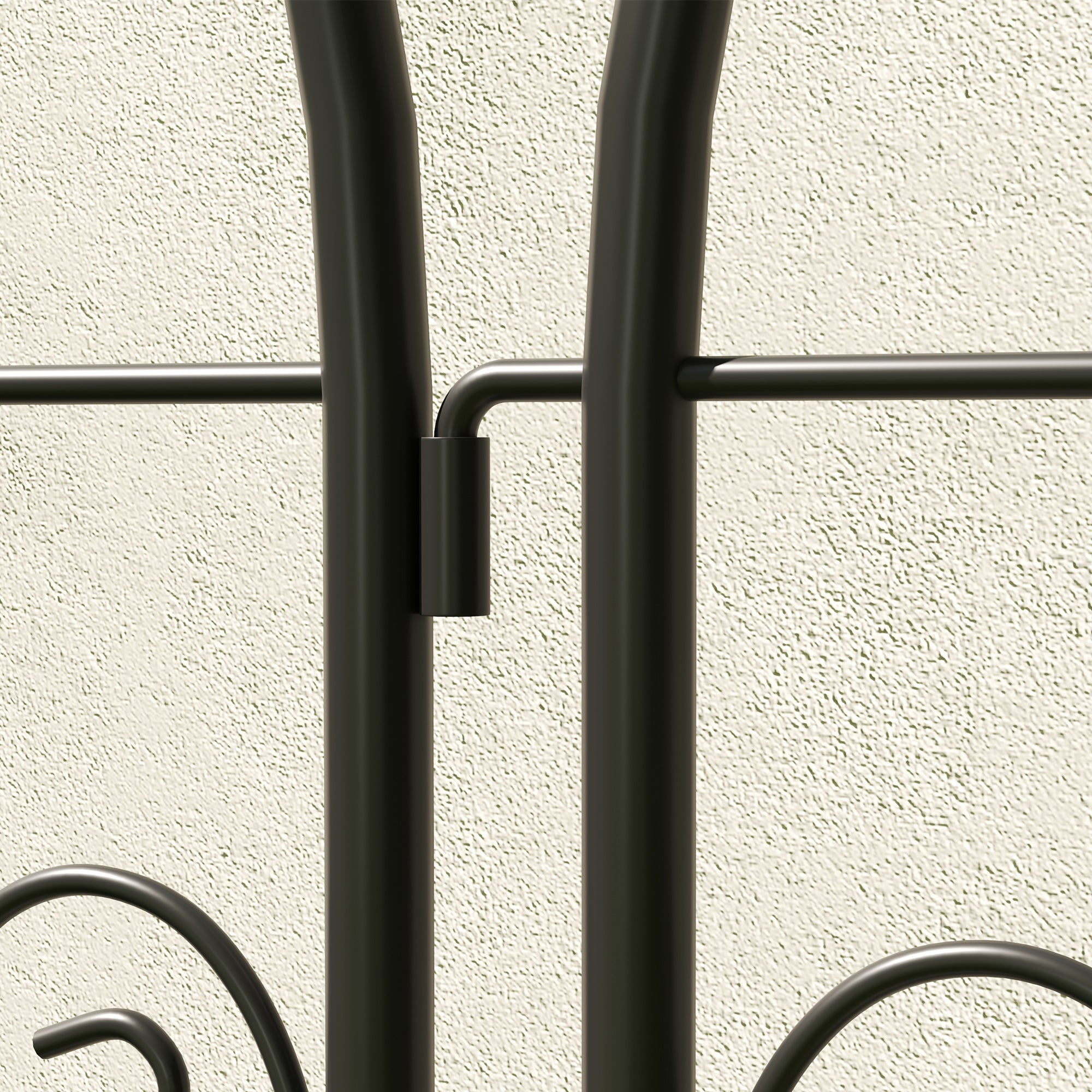 Metal Trellis Set of 2, Rustproof Bird Design 50x120cm, Black