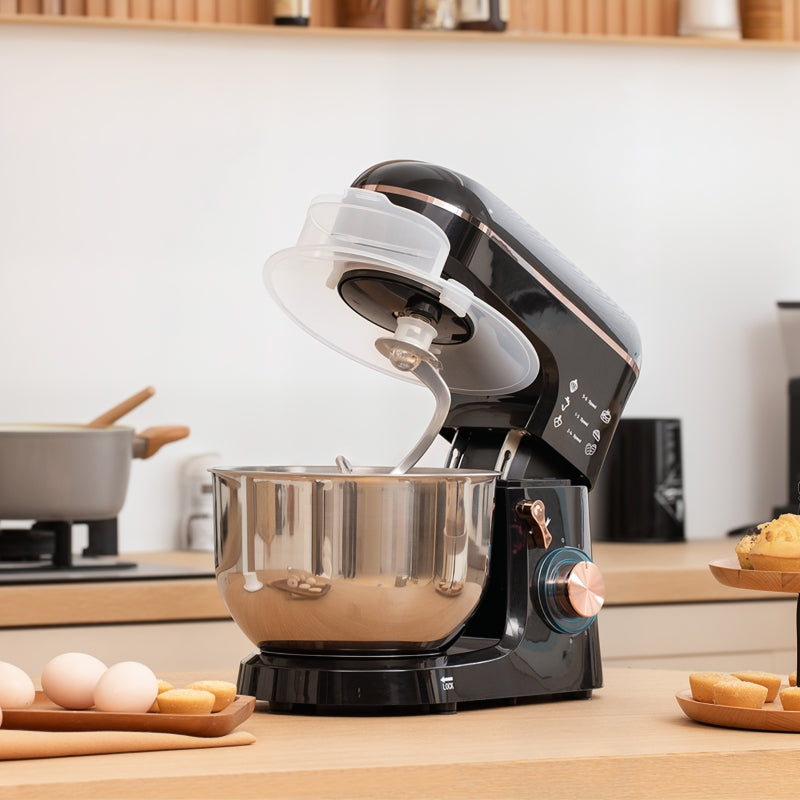 Stand mixer food processor 6 speeds 5.5L stainless steel bowl black