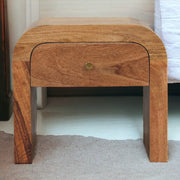 Darcy Bedside, 1 Drawer, Solid Wood Light Brown