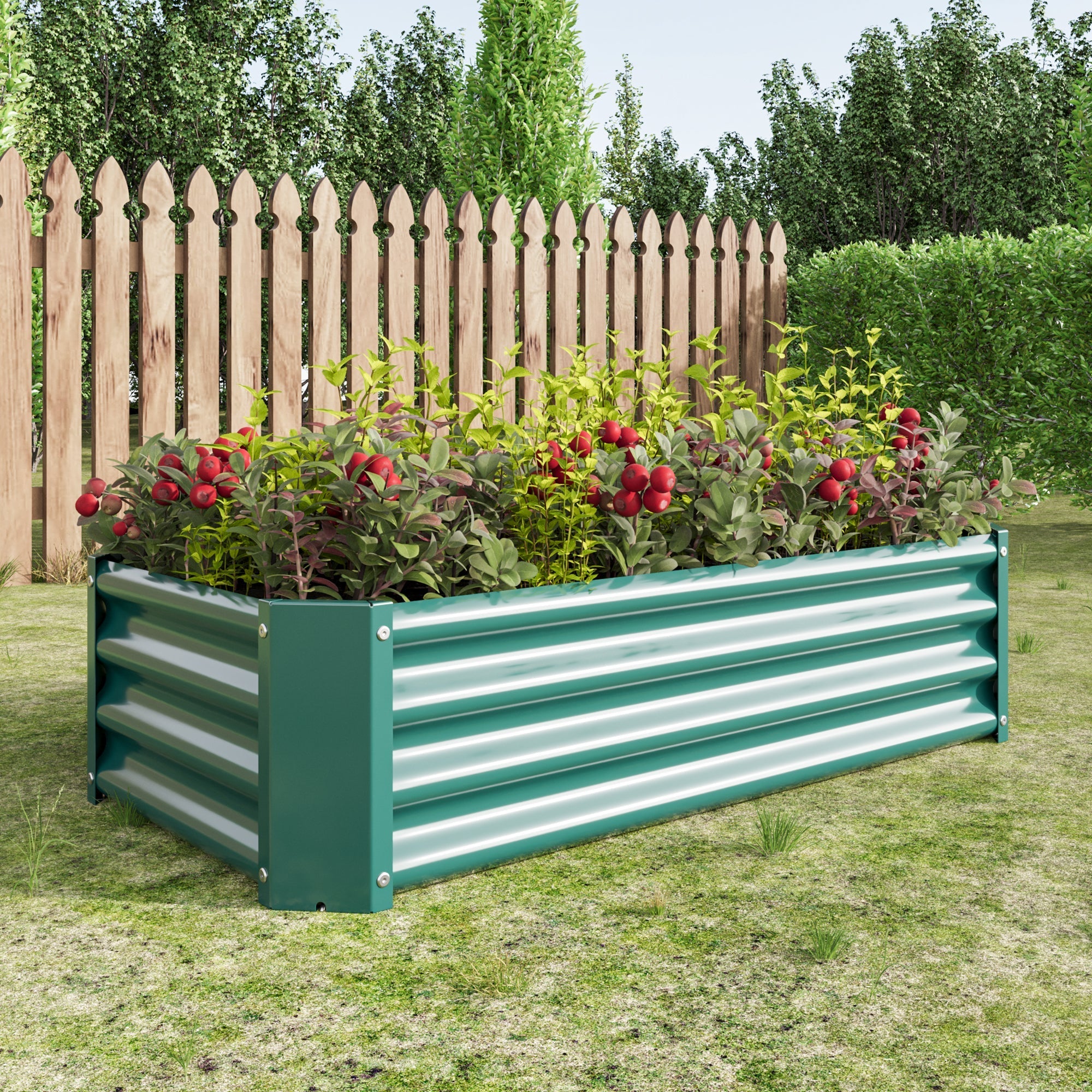 Raised Bed, Robust Metal Plant, Anthracite Steel