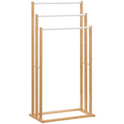 Freestanding Towel Rack 3 Bars 48x25.8x94cm Bamboo Natural