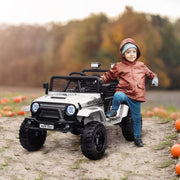 Electric Children's Car, 12V Off-Road with Remote Control, White