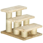 Cat Stairs, 11cm Step Height for Older Pets, Plush Cream