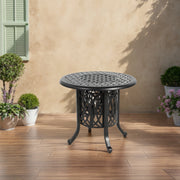 Aluminum Outdoor Table with Ice Bucket, Adjustable Foot Pads