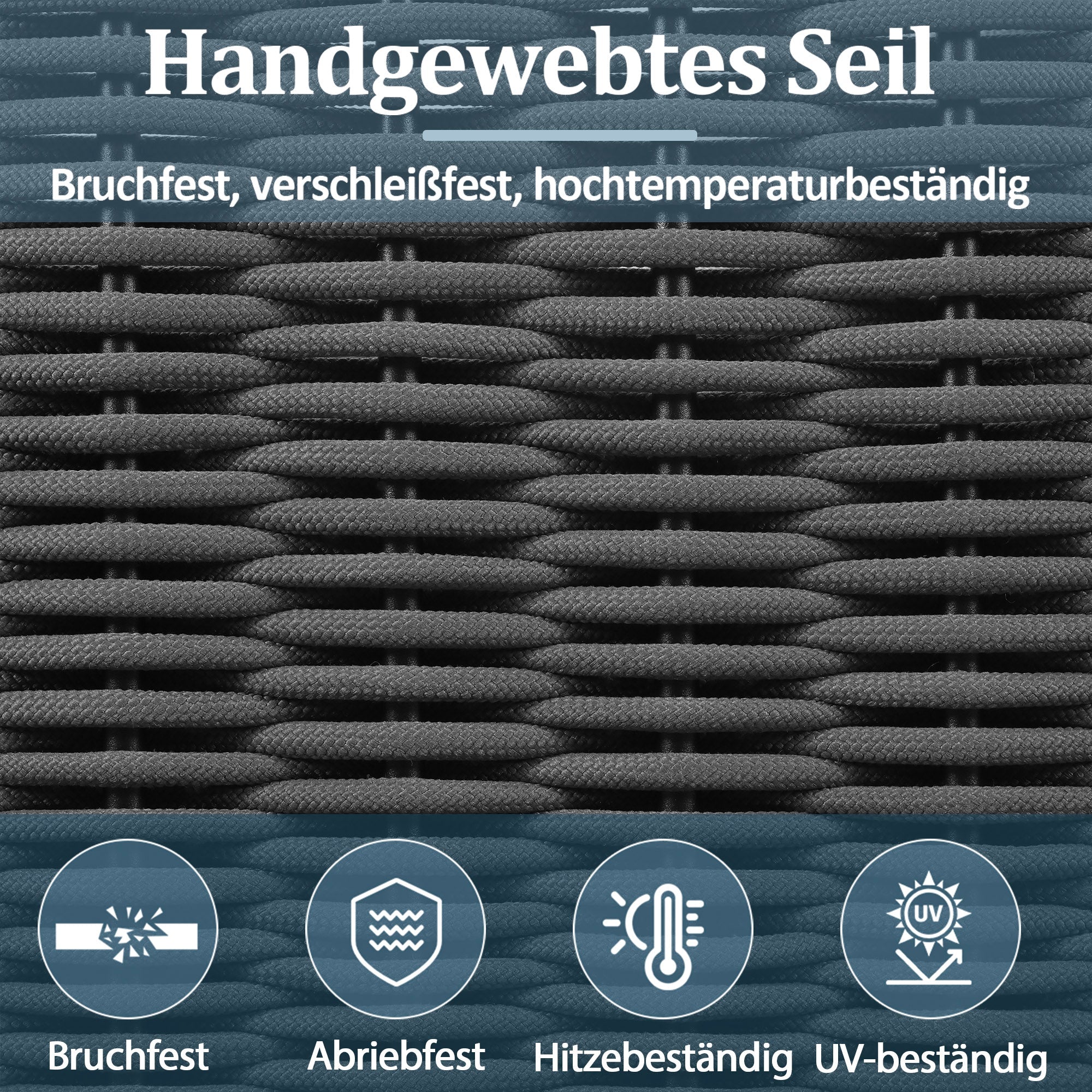 Outdoor Lounger Garden Sofa for 2 People with Adjustable Backrest and Retractable Footrest, Grey