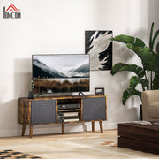 TV Cabinet Stand Unit for TVs up to 50'' with Foldable Drawers, Rustic Brown
