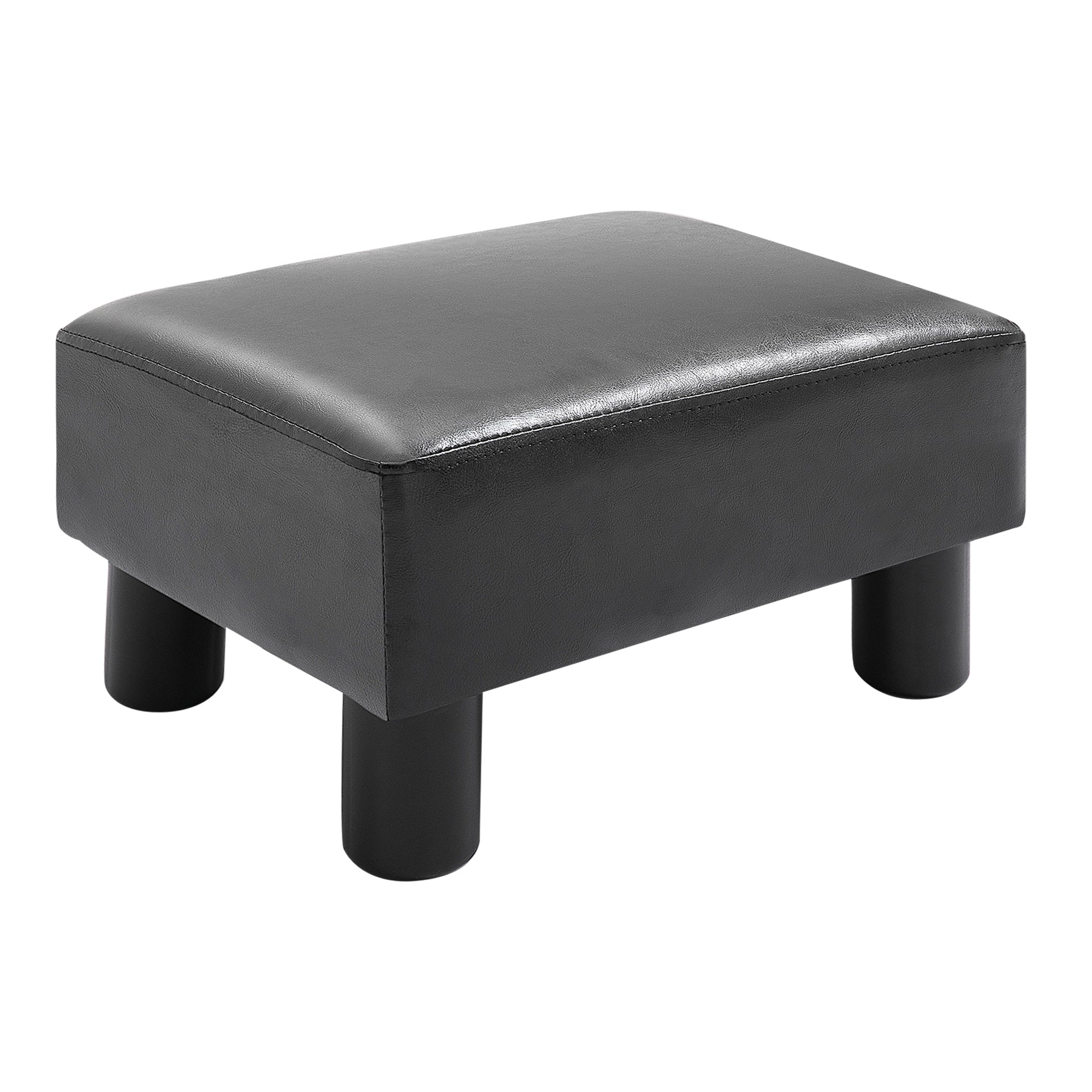 Chesterfield Stool/Bench 40x30x24cm, Faux Leather Black