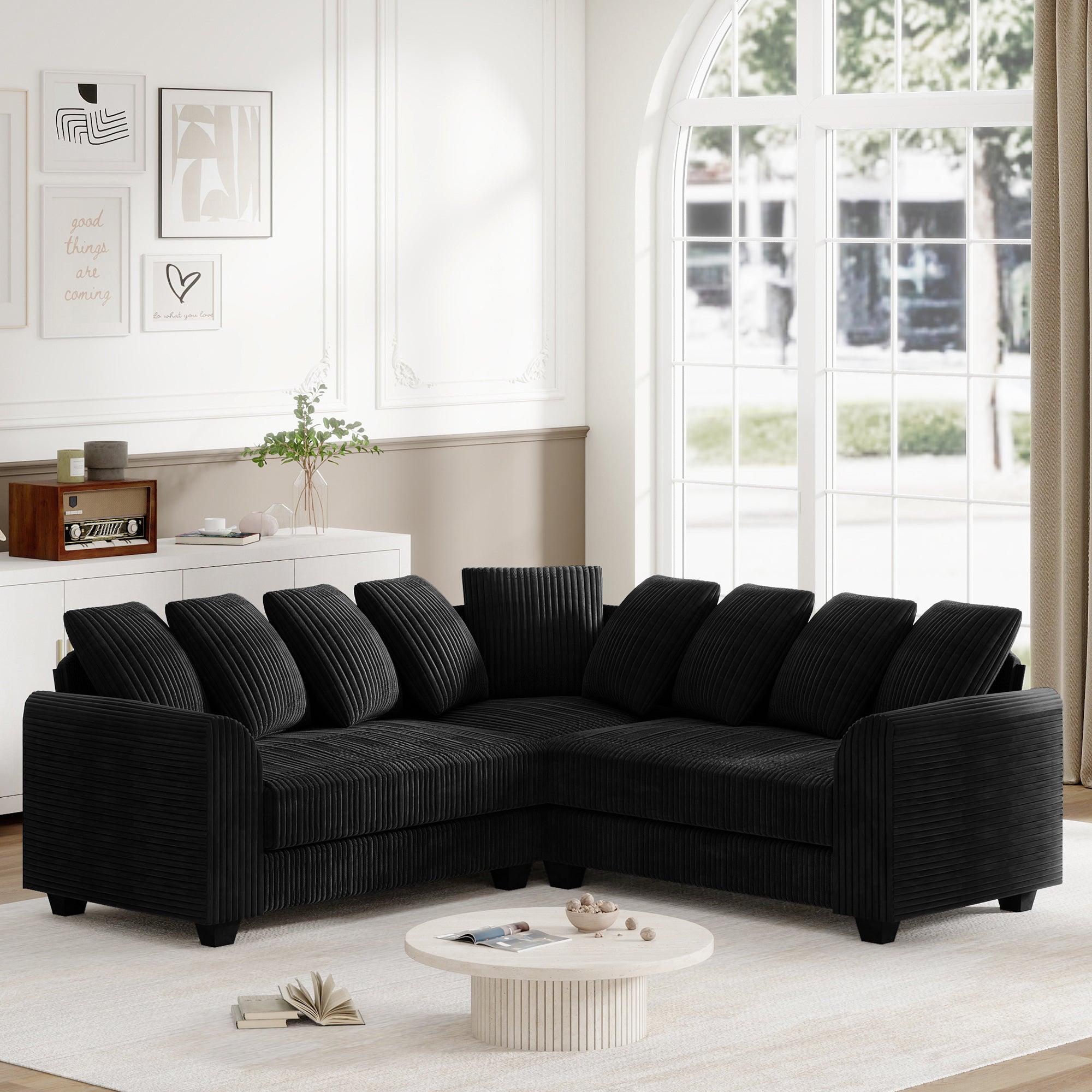 Modular Combination Sofa L-Shaped Corner Module Steering Cushions