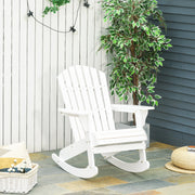 Adirondack Rocking Chair, Weatherproof for Garden/Balcony, White