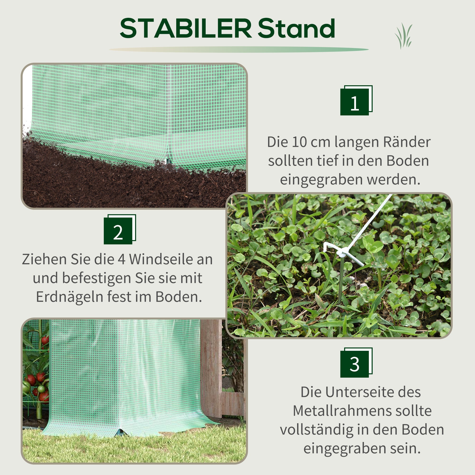 Outsunny Greenhouse with Roll-Up Door and Side Window, 200 x 76 x 168 cm, Green PE Mesh Film