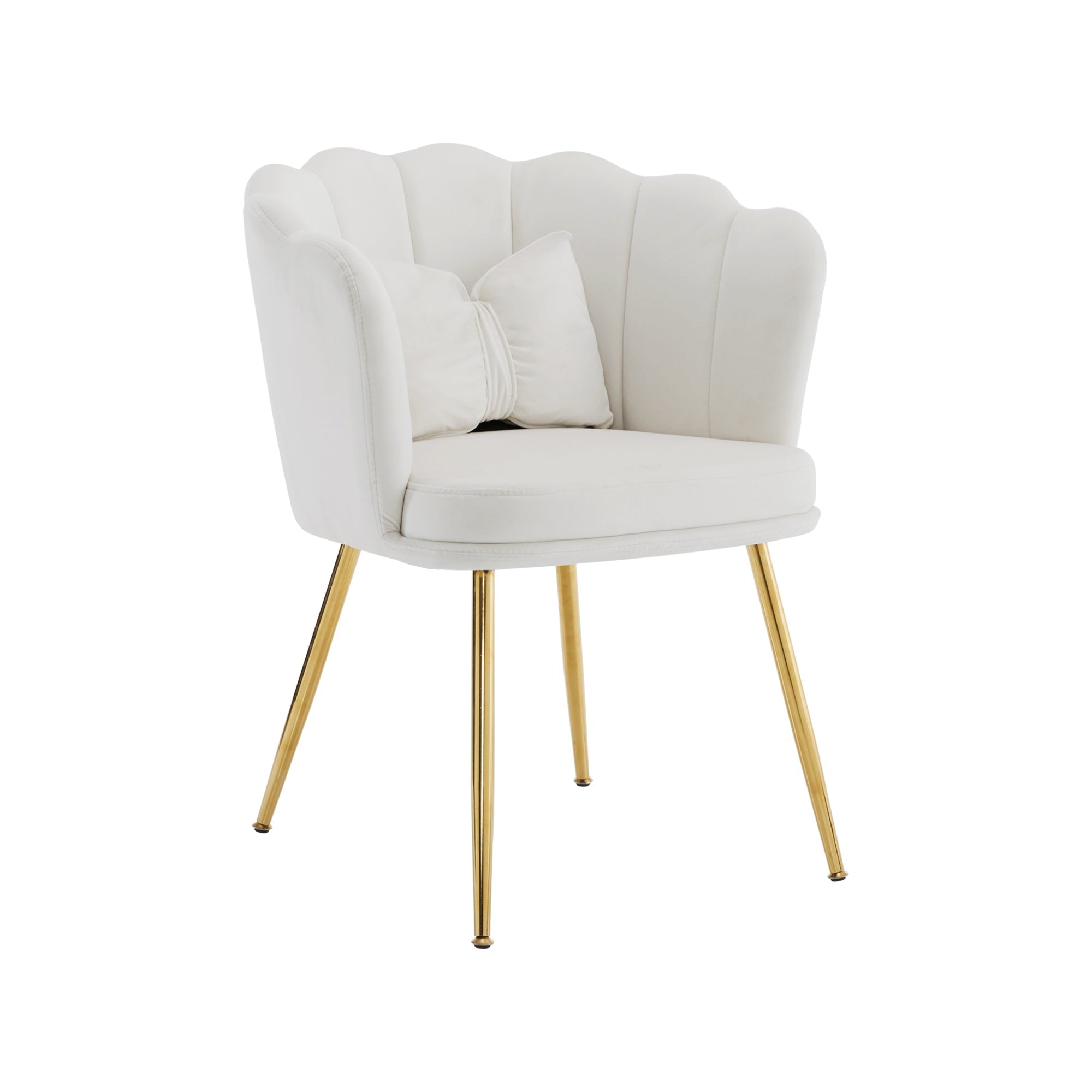 Modern velvet armchair, comfortable upholstered decorative chair, gold-plated metal legs