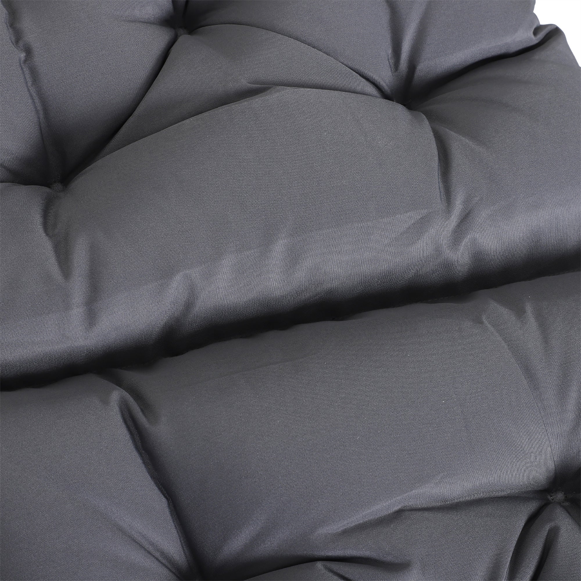 Set of 2 cushions for low-back chair, seat, and garden, grey