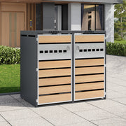 Bin Storage Box with Hinged Lid, Lockable and Two Doors