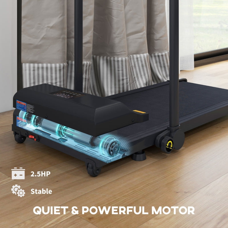 2.5HP Walking Pad Treadmill, Folding Under Desk Walking Machine, 1-10km/h with Remote Control