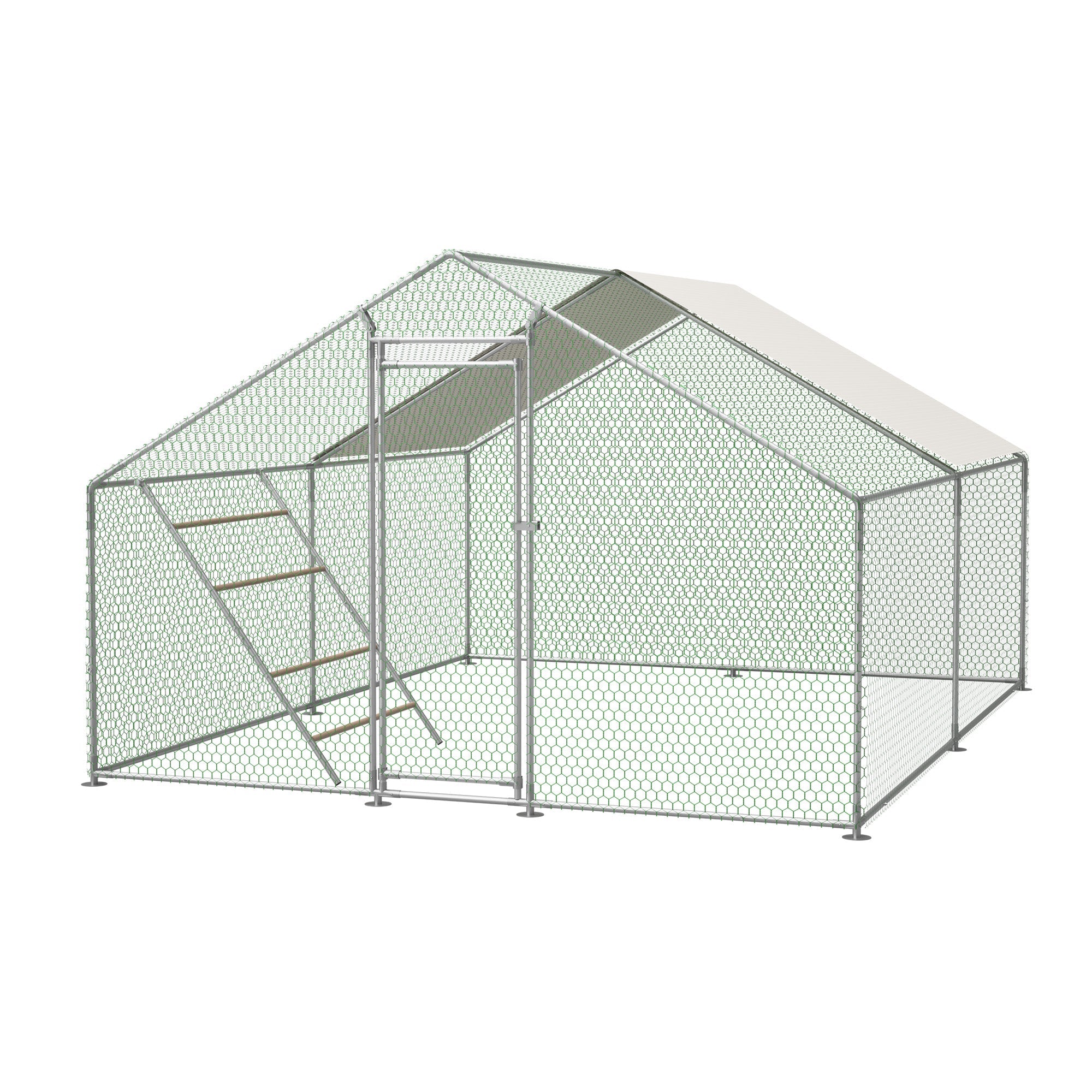 Chicken Coop 3x4m Perch Ladder Safety Lock UV Cover - Reinforced Steel