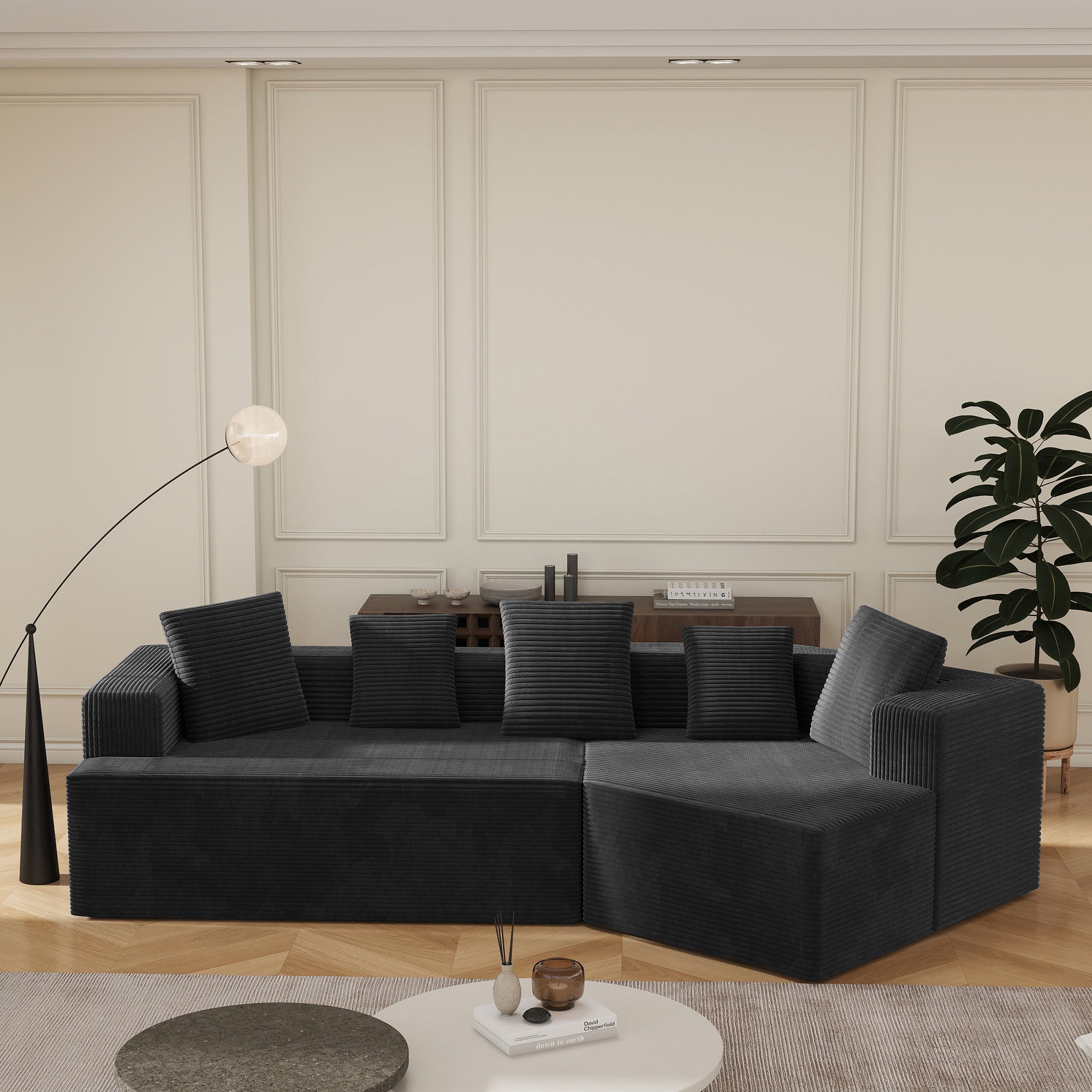 Modular Sofa 312cm Cloud Design Fully Compressed No Assembly - Comfort Fabric