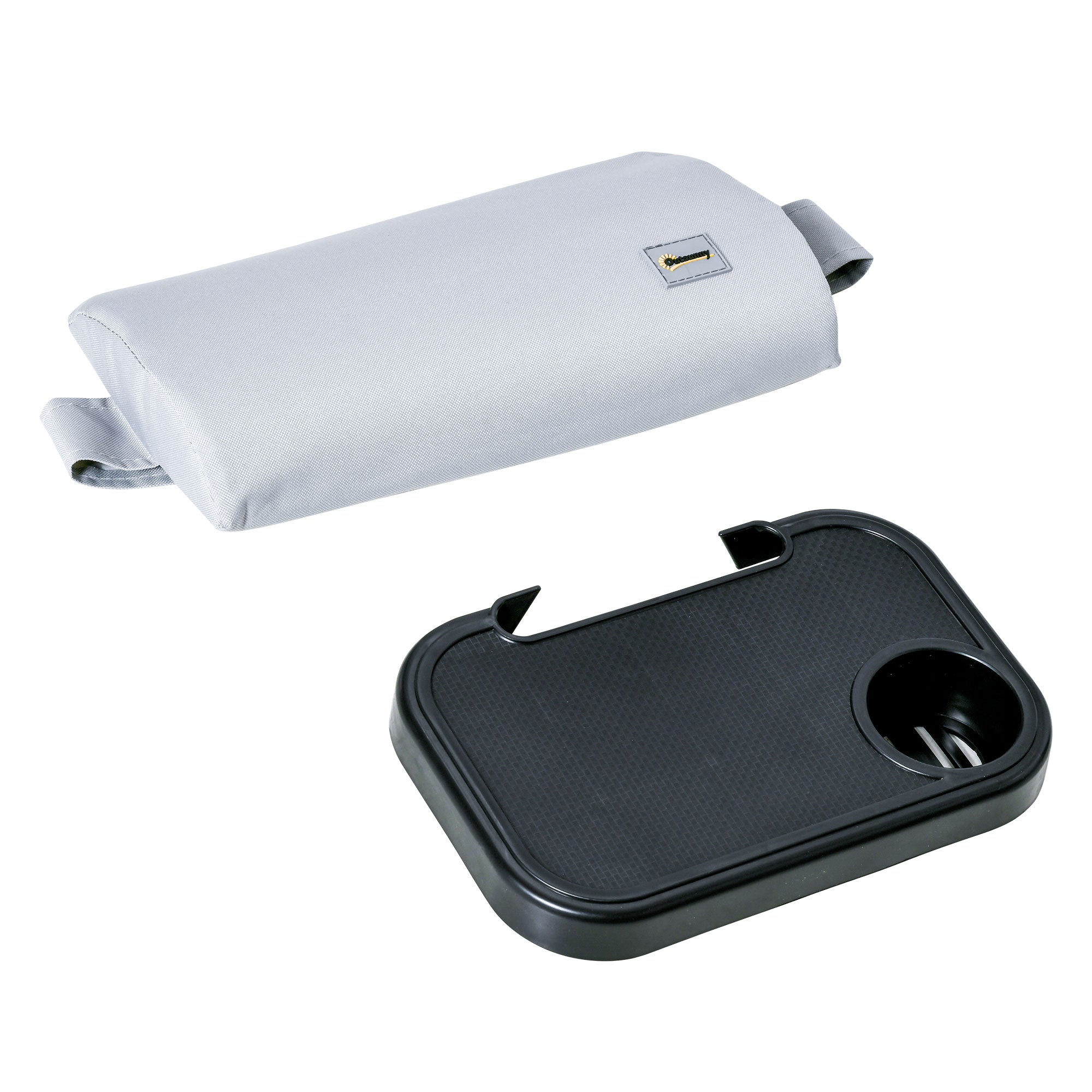 Zero Gravity Lounger Chair, Folding Reclining Padded Seat Cup Holder, Light Grey