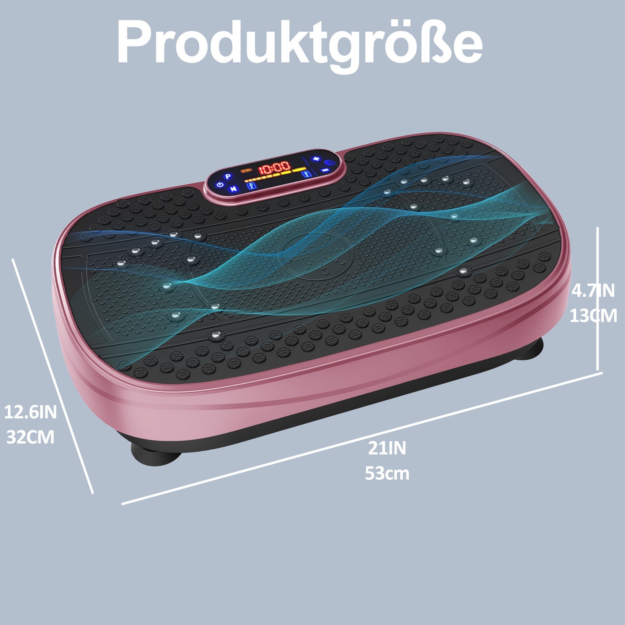 Vibration Plate Whole Body Fitness with Resistance Bands Speed Control