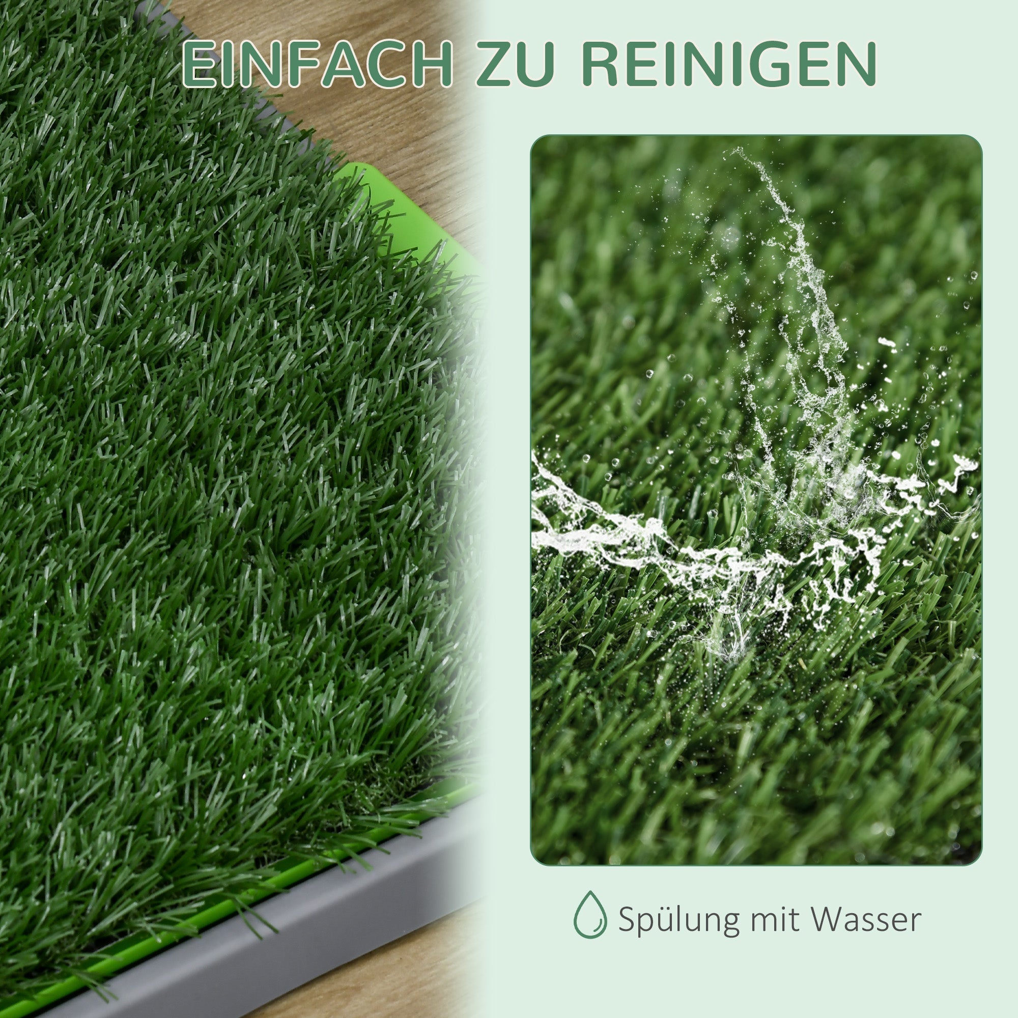 Dog Toilet, 2 Grass Mats, Potty Training, Indoor Outdoor, Green