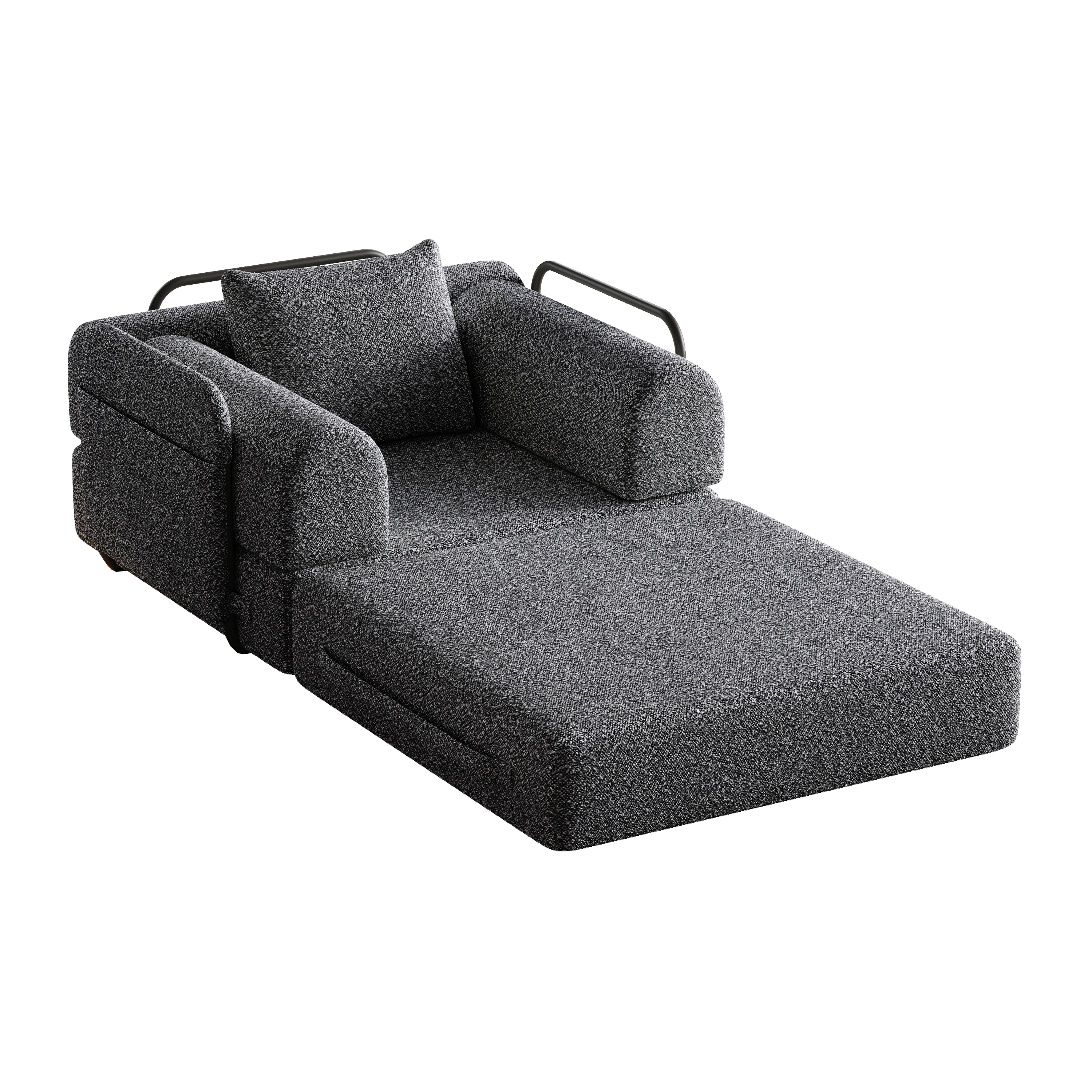 2-in-1 Sleeper Sofa with Storage Armrest and Multiple Configurations, Chenille