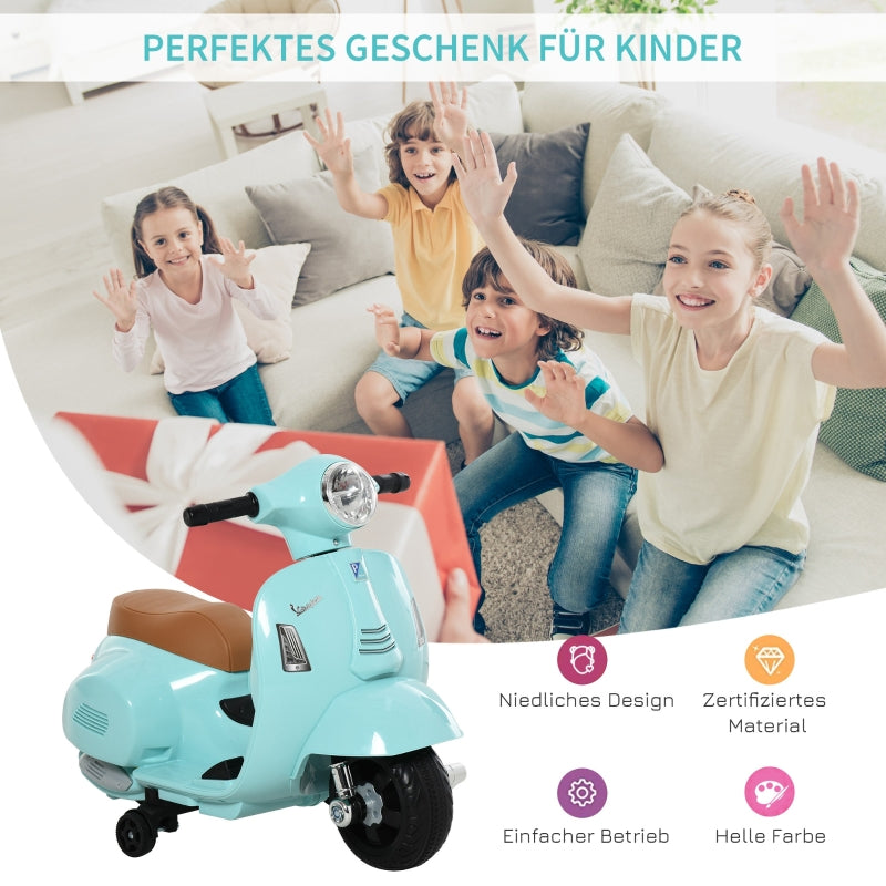 Vespa children's scooter, 1.5-3 years, metal, blue-green