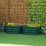 Planter Boxes, 60 x 60cm, Steel, Green