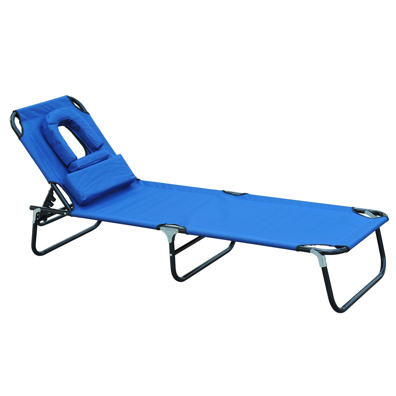 Sun Lounger Tripod with Reading Window, Face Opening, Blue