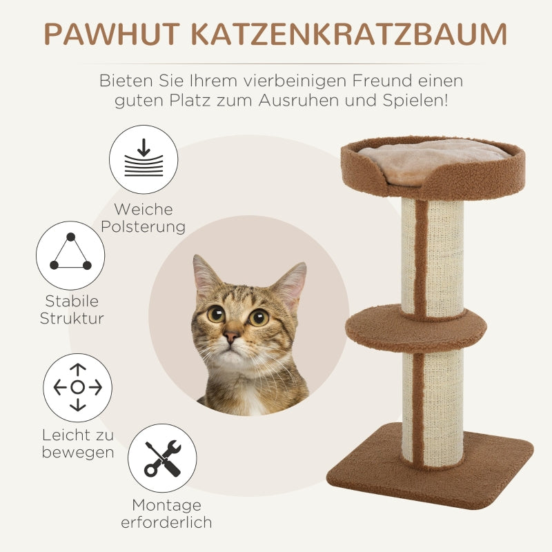 Katzenbaum, 91 cm Sisalstämme, Plattform, Hellbraun