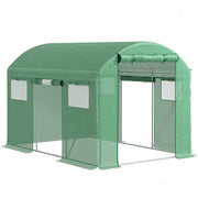 Polytunnel Greenhouse Walk-In 9.8 x 6.6ft - Green