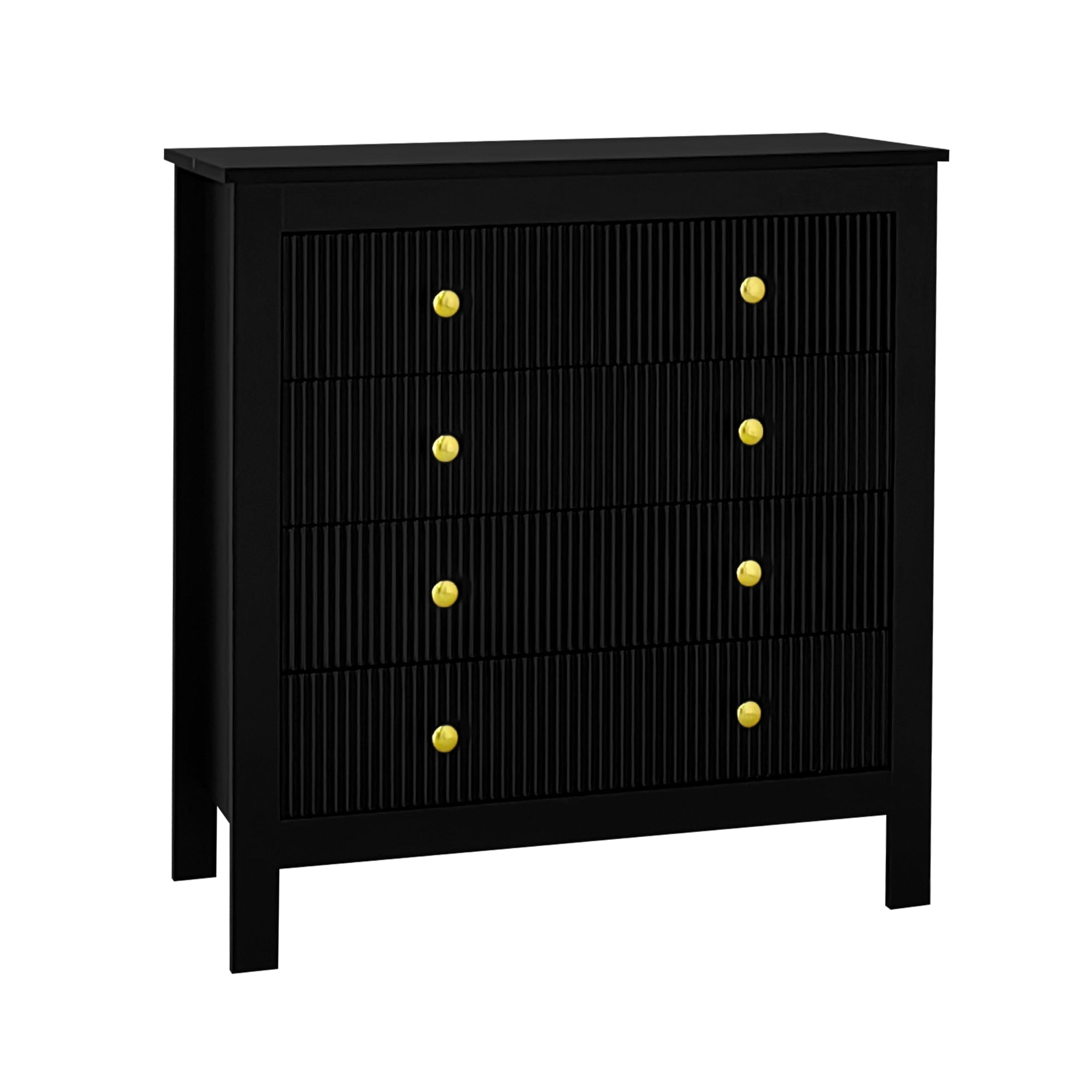 Sideboard, chest of drawers with special doors, gold handles