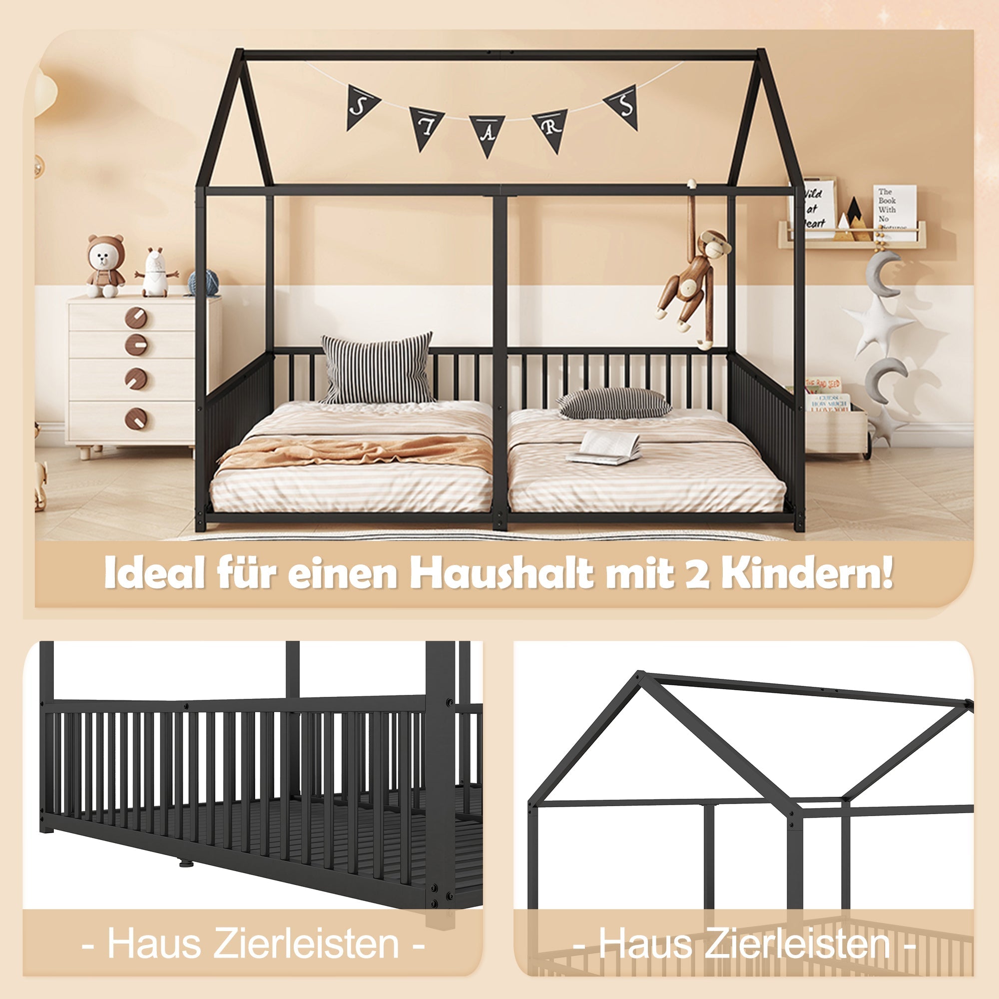 N636P196248B Bed Parts, Not Sold Separately, Black Metal