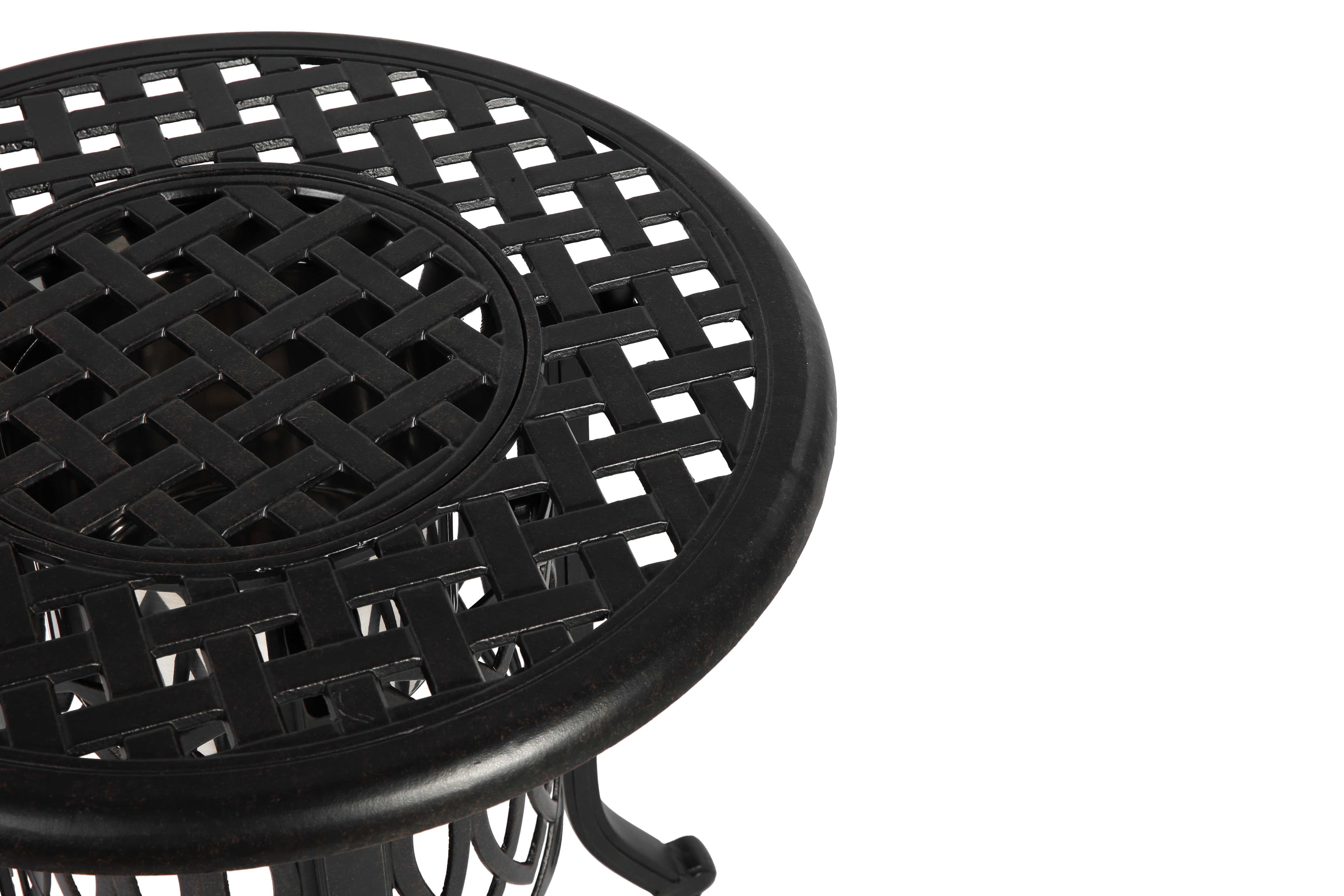 Aluminum Outdoor Table with Ice Bucket, Adjustable Foot Pads