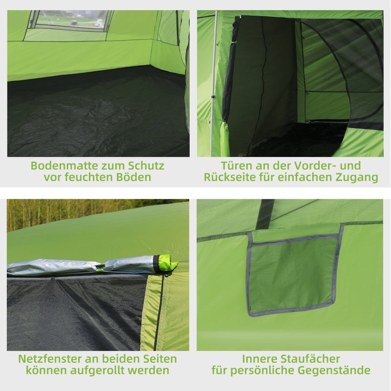 Camping Tent Dome Family Tent 4-8 Person 2 Sleeping Cabins