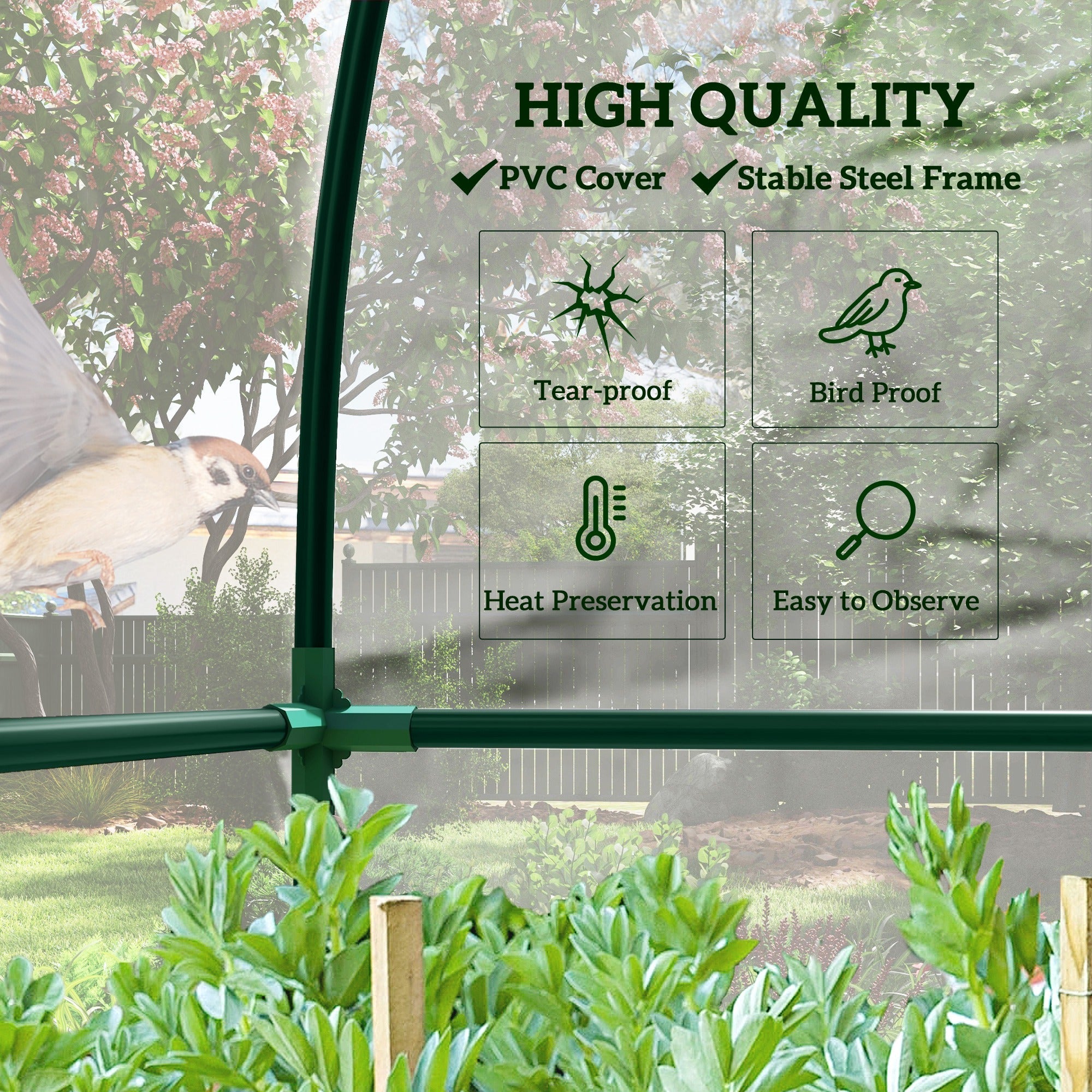 Walk-In Lean To Greenhouse 214cm x 118cm Clear