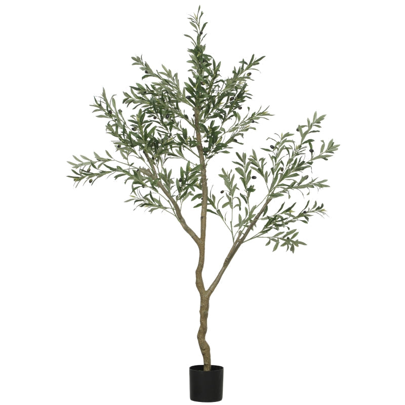 Künstlicher Olivenbaum, groß, 180 cm, im Topf, Grün