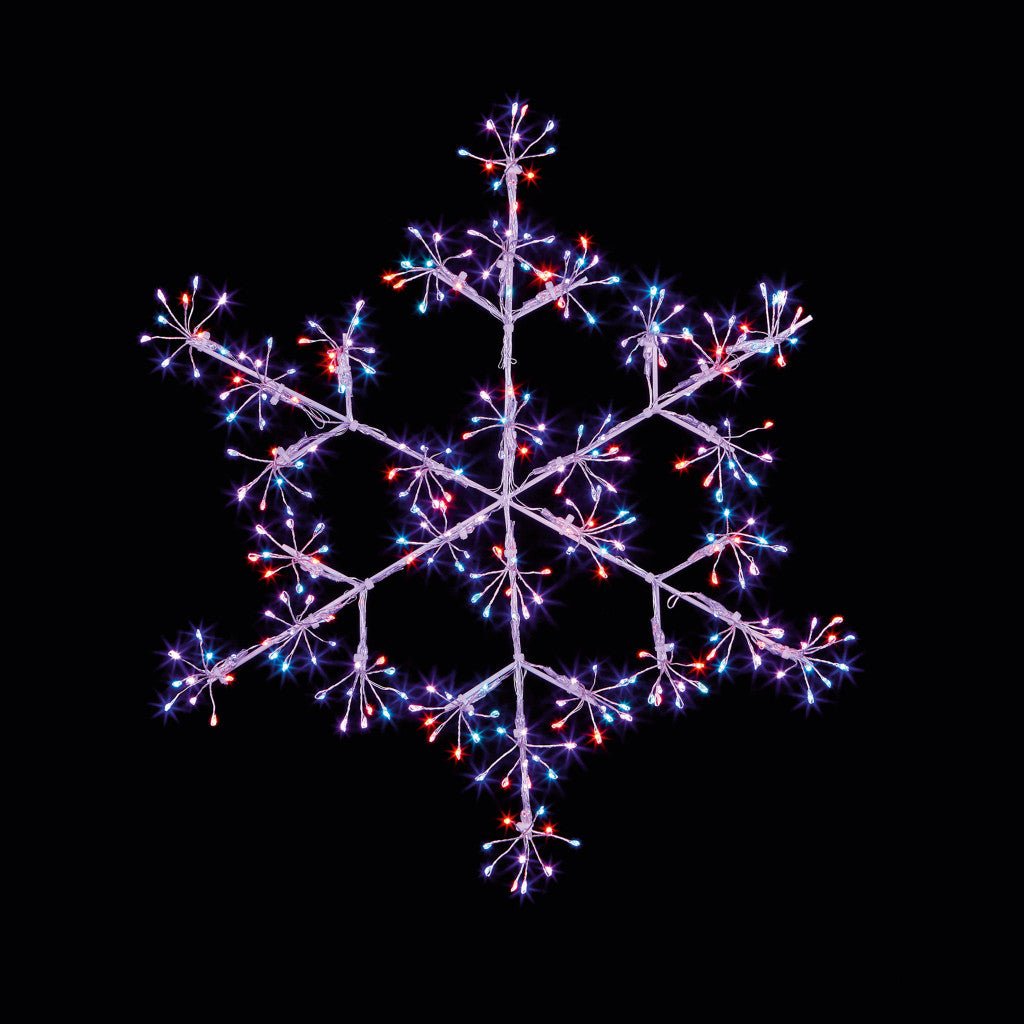 300 LEDs MicroBrights Snowflake 40cm - Rainbow - Rathwood Store
