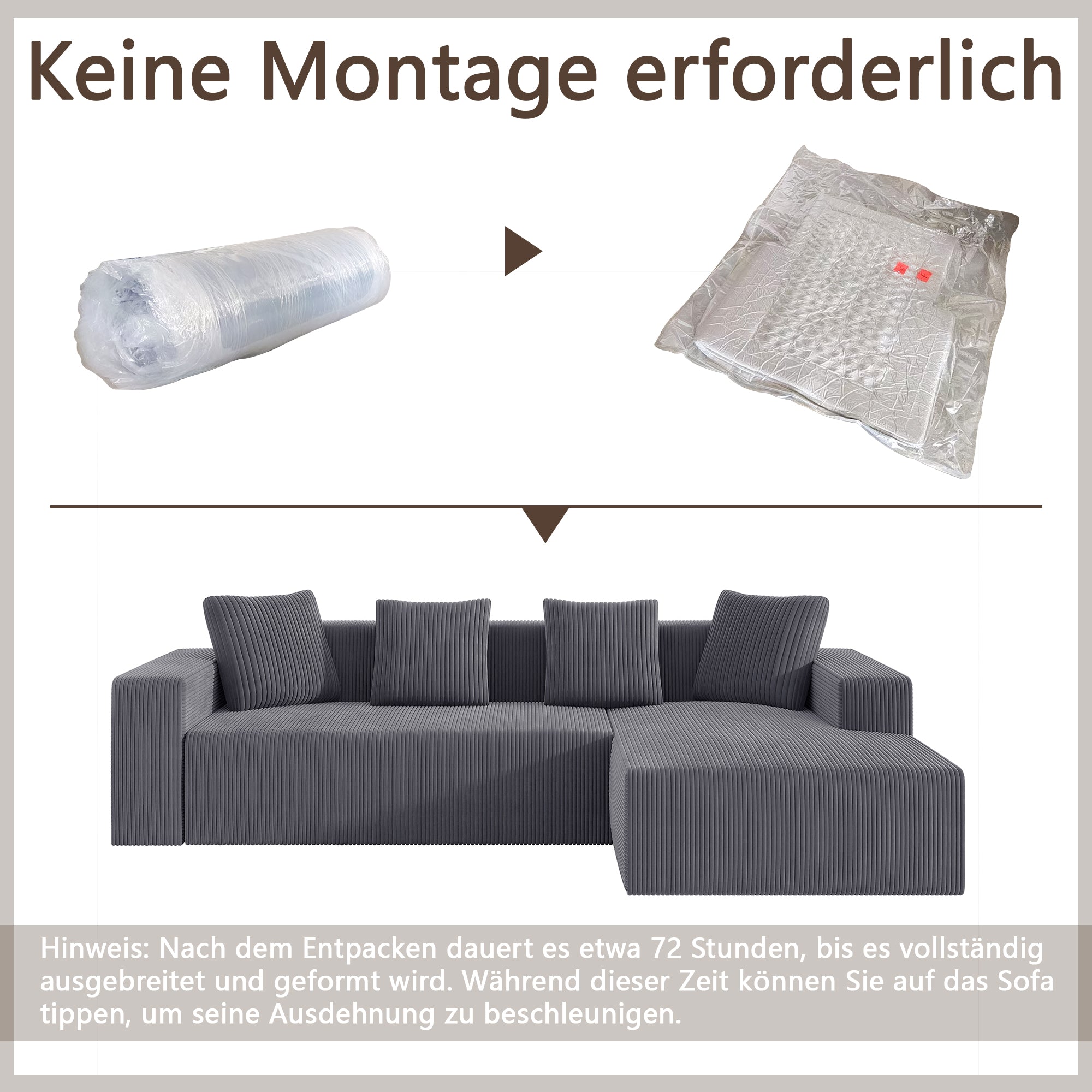 Cloud Modular Sofa L-Shape Deep Seat - Upholstered