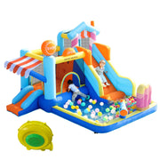 Children's Bouncy Castle Multifunctional Outdoor Water Park + Trampoline, Slide, 450W Blower