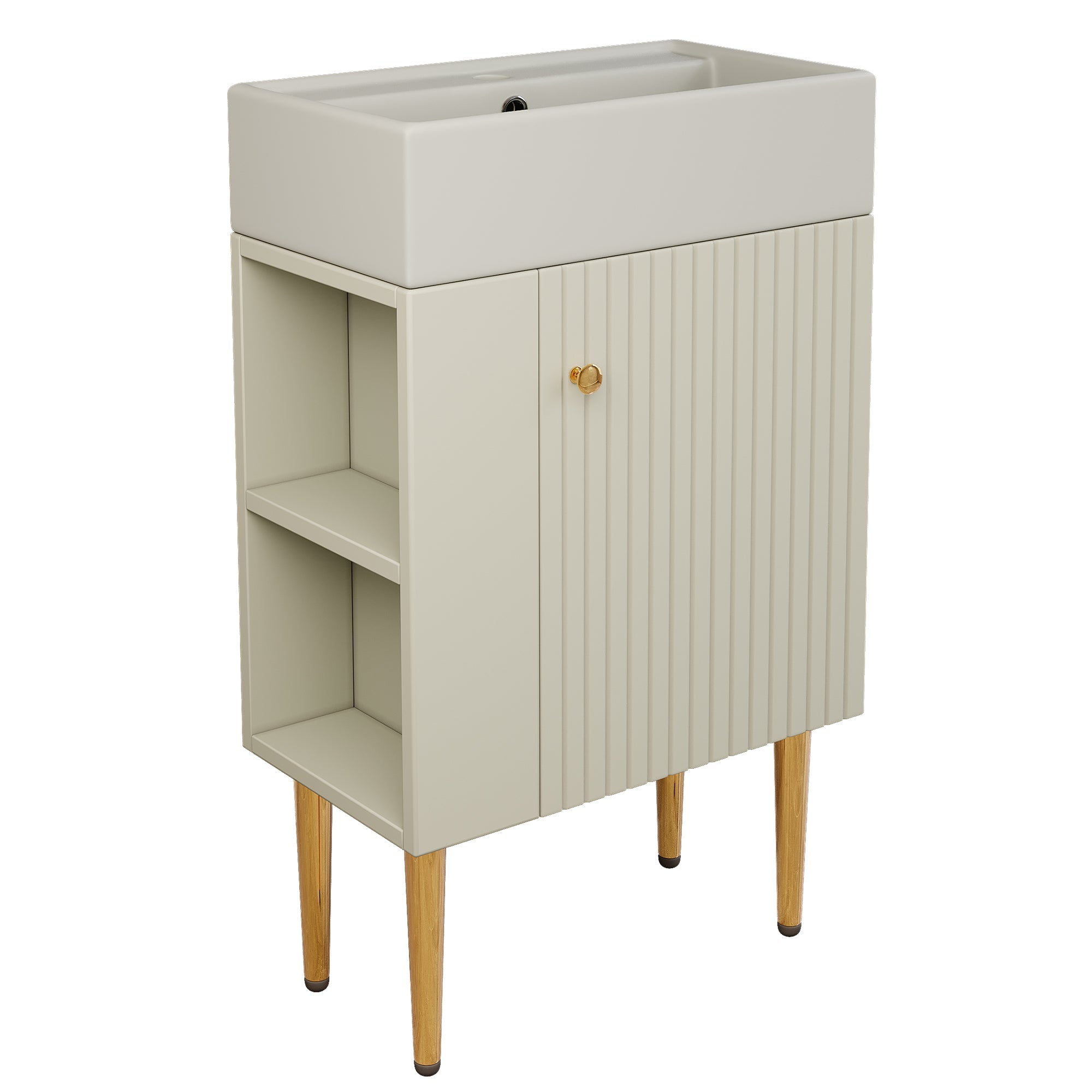 Bathroom Furniture Washbasin 55cm, Guest Bathroom Vanity Unit, White